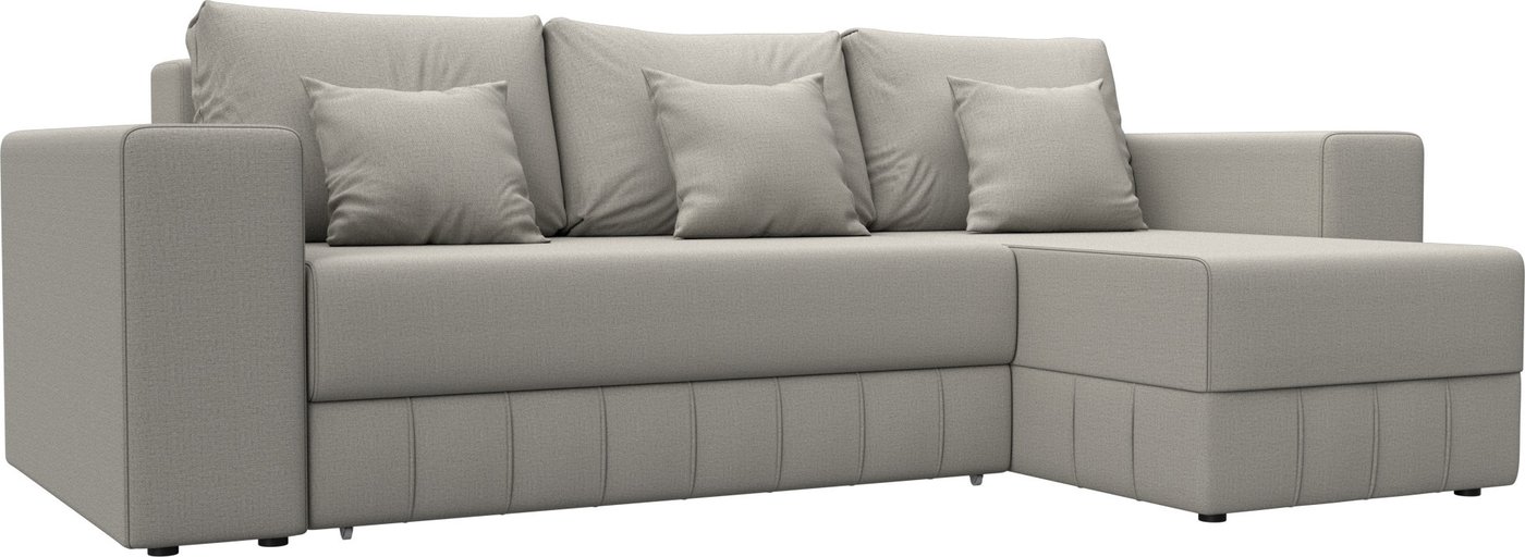 

Угловой диван Лига диванов Лига-076 универсальный 129835 (рогожка амур 02 бежевый)