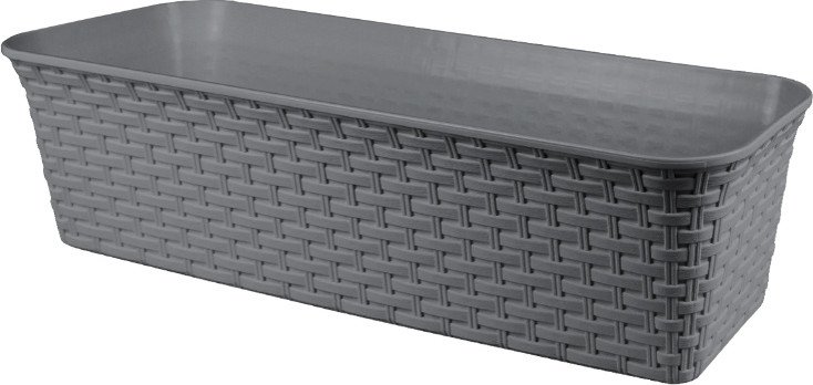 

Вазон Violet Ротанг с дренажем 356018 (серый)