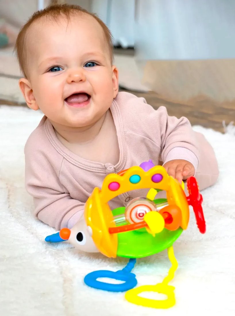 Погремушка с прорезывателем Om&Mom Ежик 40789