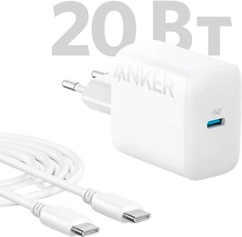 Сетевое зарядное Anker 312 20W USB-C Wall Charger + C