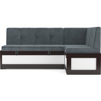 Угловой диван Мебель-АРС Нотис 211х82х135.5 см M11-28-5 (велюр серо-синий HB-178/26)