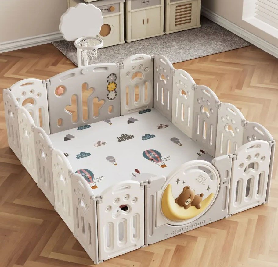 

Игровой манеж UNIX kids DeLuxe Grey 150x200