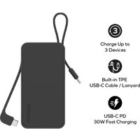 Внешний аккумулятор Momax 1-Power Vital+ Built-In USB-C IP138 10000mAh (черный)