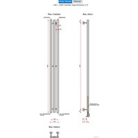 Полотенцесушитель Ростела Мини 1/2" 3 перекладины 150 см (черный)