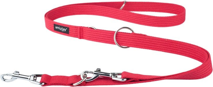 

Поводок Amiplay Cotton регулируемый 6 in 1 (XL, красный)