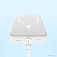 Внешний аккумулятор Baseus Magnetic Mini Air Wireless Fast Charge Power Bank 20W 10000mAh (белый)