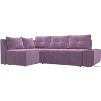 Угловой диван Mebelico Амадэус 109695 (левый, микровельвет, сиреневый)