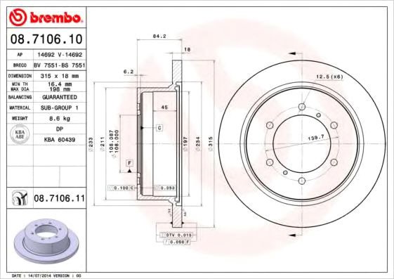 

Brembo 08710610
