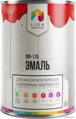 Эмаль LIDA ПФ-115 1 л (белый)