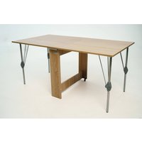 Стол-книга Stoloff Мечта 1600x850 (дуб сонома, опоры складные, углы прямые с роликами и ручками)