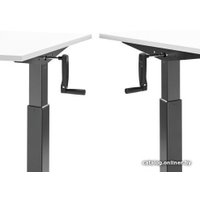 Стол для работы стоя ErgoSmart Manual Desk Compact 1380x800x18 мм (дуб мореный/черный)