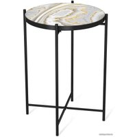 Журнальный столик Sheffilton SHT-CT8-3 (золотистый пепел/черный муар)