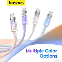 Кабель Baseus Explorer Series Fast Charging Cable Auto Power-Off For Overheating 100W USB Type-C - USB Type-C (1 м, белый)