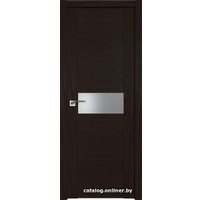 Межкомнатная дверь ProfilDoors 2.05XN L 70x200 (дарк браун, стекло lacobel серебряный лак)