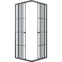 Душевой уголок Niagara Eco NG-1008-14QKL 80x80x190 (черный/стекло клетка)