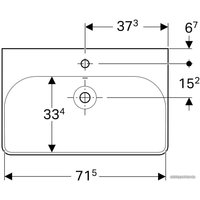 Умывальник Geberit Square 500.249.01.1