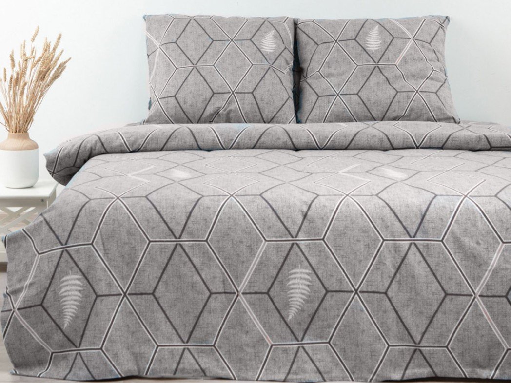 

1.5-спальный комплект постельного белья Samsara Гео серый 1.5cп Ф150-1/5070 (хлопок, фланель)
