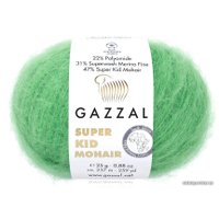 Пряжа для вязания Gazzal Super kid mohair new 64421 25 г 237 м (зеленый)