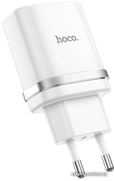 Сетевое зарядное Hoco C12Q (белый)