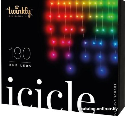 Гирлянда бахрома Twinkly Icicle 190 LEDs Multicolor