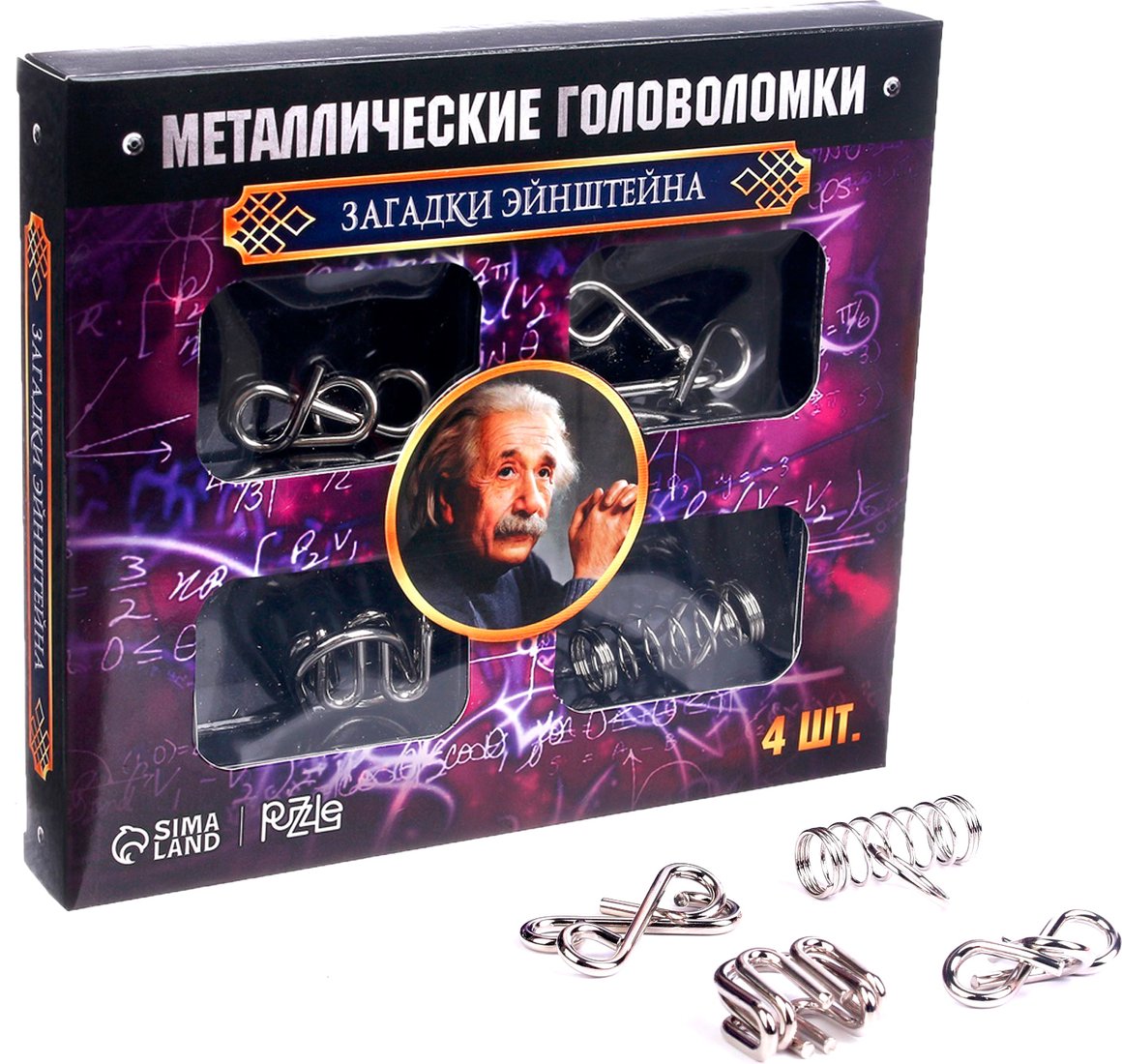 

Головоломка Puzzle Загадки Эйнштейна Металлическая 2528228 (4 шт)