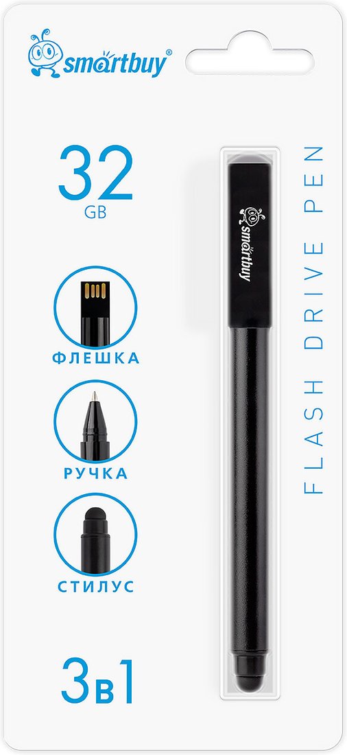 USB Flash SmartBuy Ручка-флэшка-стилус 32GB (черный)
