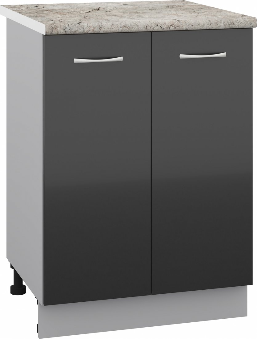 

Шкаф напольный Кортекс-мебель Корнелия Лира НШ60р (черный/марсель)