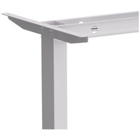 Стол WellDesk Basic 1300x675х18 с электроприводом (белый/дуб канзас коричневый)