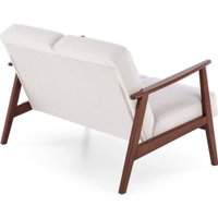 Диван Halmar Milano 2S tap. Castel 04 (светло-бежевый/орех)