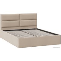 Кровать Трия Глосс универсальный тип 1 160x200 (велюр мокко светлый)