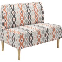 Диван MONOFIX Одос Принт 2-хместный (абстракция терракот/микровелюр)