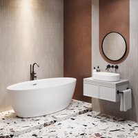 Ванна Wellsee Grand Prix 186x88,5 235601001 (отдельностоящая ванна белый глянец, экран, ножки, сифон-автомат хром)