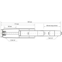 Газлифт Brabix A-80 305 d50 532003 (хром)