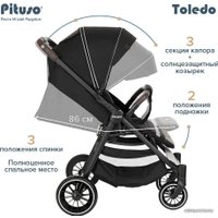 Коляска прогулочная «книга» Pituso Toledo EVA (черный)