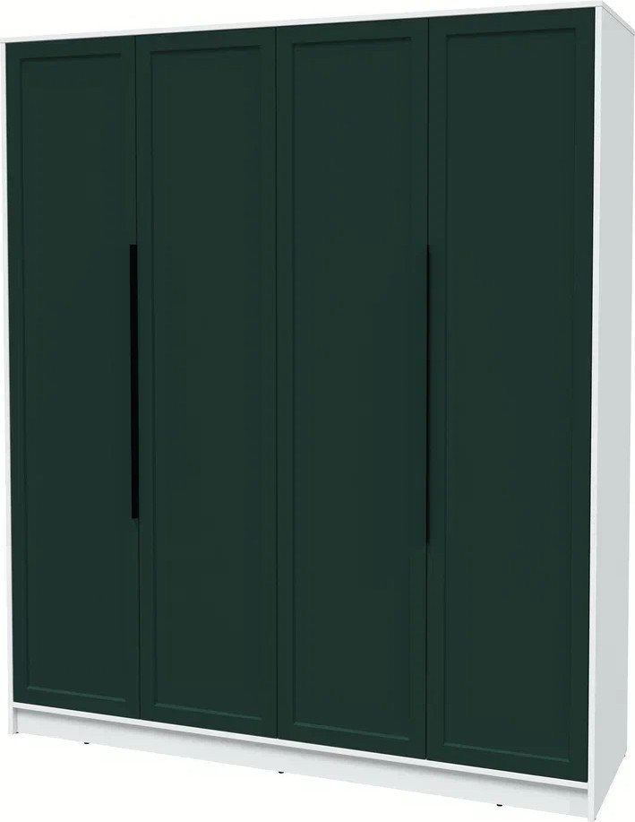 

Шкаф распашной Интерлиния Концепт Тренд КТ-Ш4 (белый платинум/изумруд)