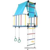 Детский спортивный комплекс Формула здоровья Индиго-L Плюс (голубой/белый/радуга)