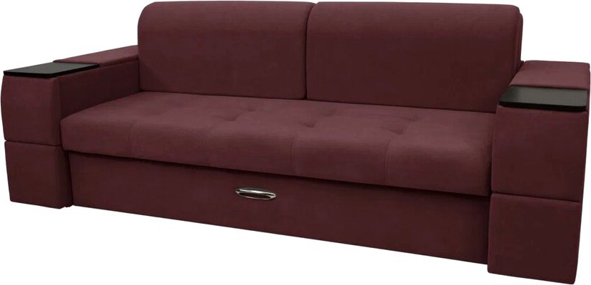 

Диван Сириус Лидер-13 НПБ 225x110 (Eva 15 велюр темно-бордовый)