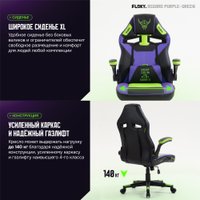 Игровое (геймерское) кресло FLOKY Asgard Purple-Green (фиолетовый/зеленый)
