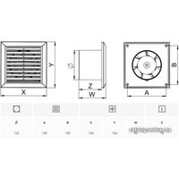 Осевой вентилятор Awenta Classic 120 WC120T