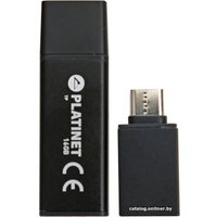 USB Flash Platinet X-Depo USB 3.0 + Type-C Adapter 16GB (черный)