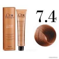 Крем-краска Fanola ORO Therapy Color Keratin 7.4 блондин медный 100 мл