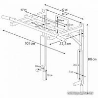 Турник Polini Kids Sport Pulse Premium 3 в 1 (белый/серый)