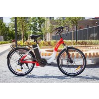 Электровелосипед Eltreco White 2021 (белый/зеленый)