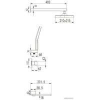 Душевая система  Rose R1095H