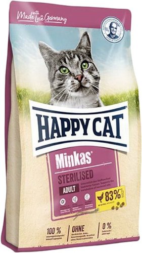Сухой корм для кошек Happy Cat Minkas Sterilised с птицей 10 кг