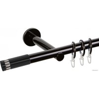 Карниз для штор АС ФОРОС Dance D19Г + наконечники Диос (2.4м, черный)