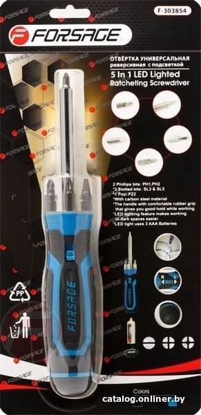 Набор отвертка с битами FORSAGE F-303854 (6 предметов)