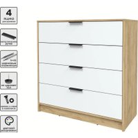 Комод Интерлиния Концепт КТ-К100 (белый платинум/дуб золотой)
