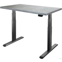 Стол для работы стоя ErgoSmart Ergo Desk Prime 1360x800x36 мм (бетон чикаго/черный)