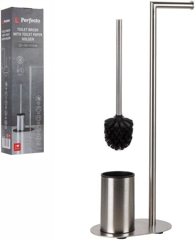 

Держатель для туалетной бумаги и ершика Perfecto Linea 22-221457